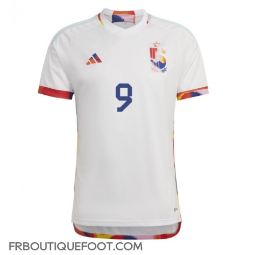 Maillot de foot Belgique Romelu Lukaku #9 Extérieur vêtements Monde 2022 Manches Courtes